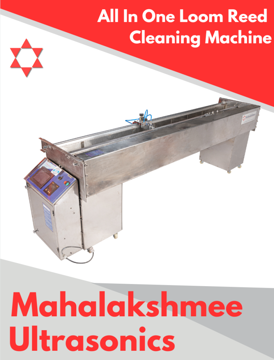 Ultrasonic All In One Loom Reed & Droppins Cleaning and Deburring Machine
