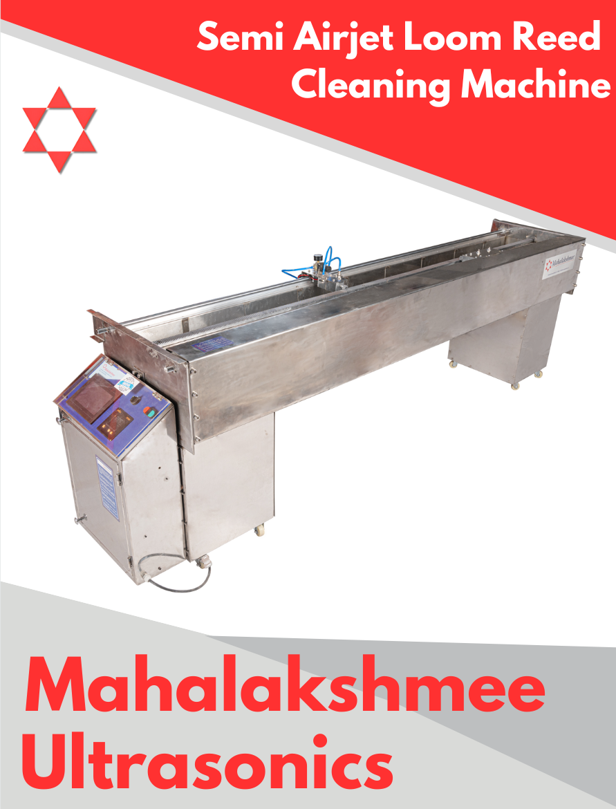 Ultrasonic Semi Airjet Loom Reed & Droppins Cleaning and Deburring Machine